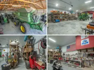 shop buildings with concrete floors and wash bay